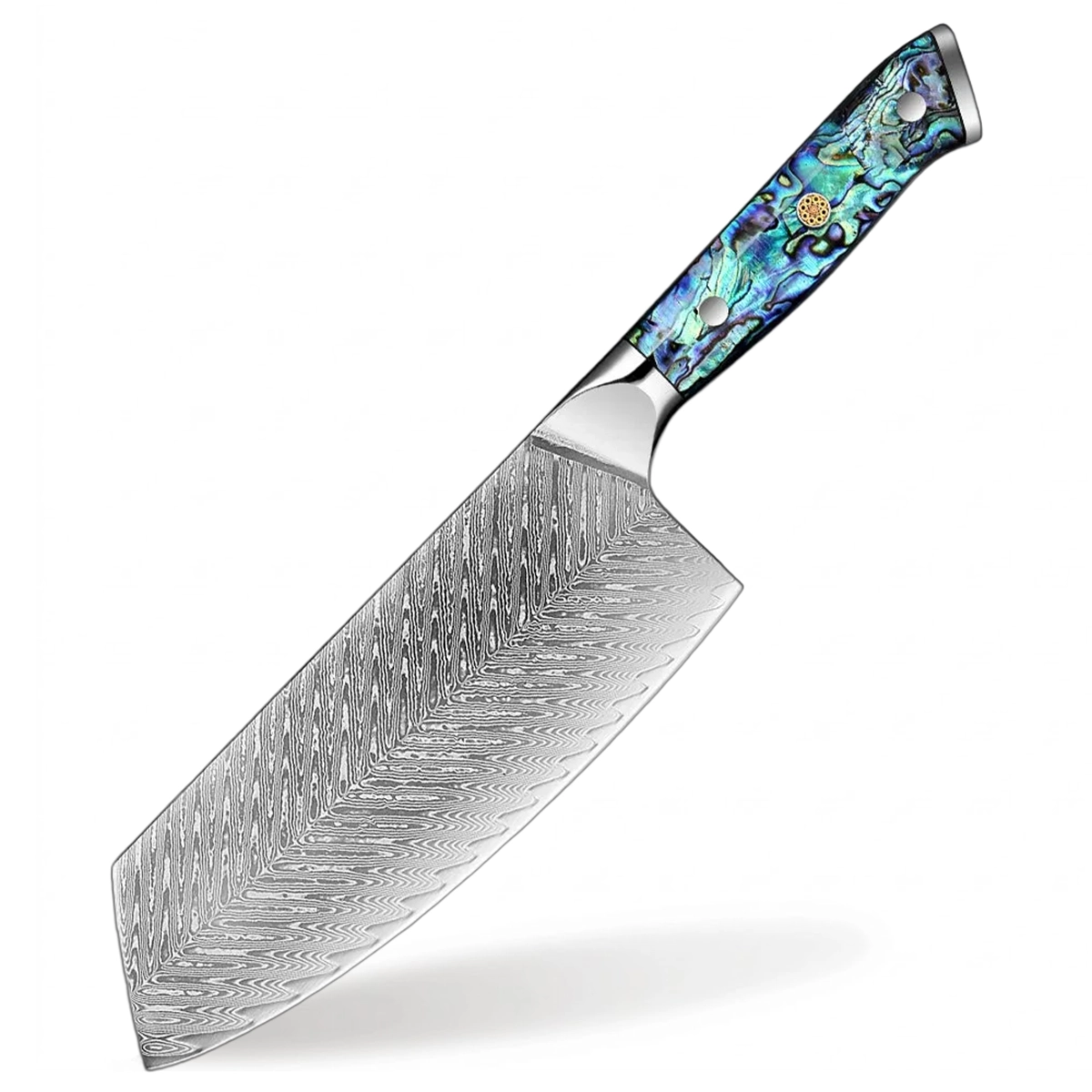 Decorative knife with a colorful handle on a white background
