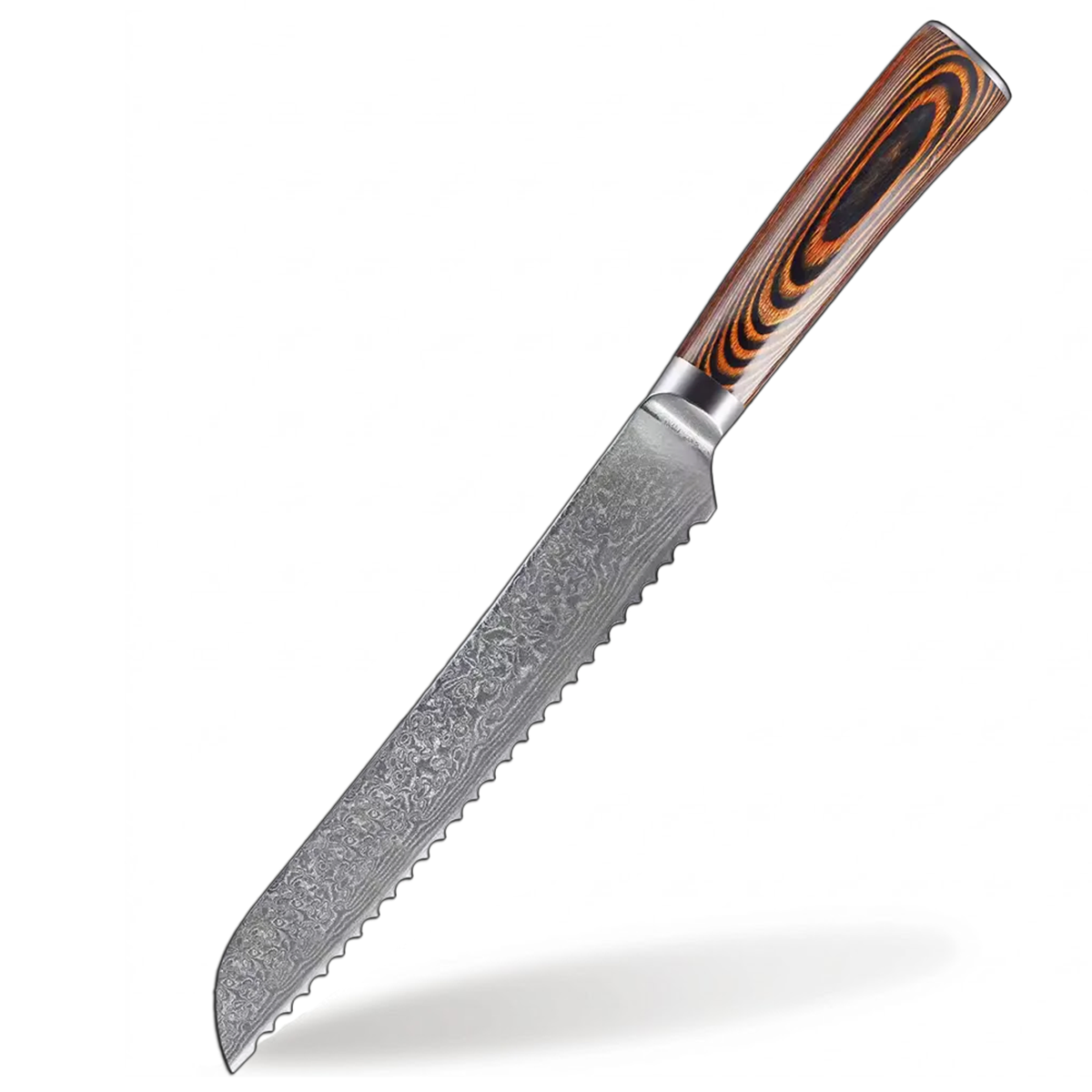 8 inch bread knife 67 layer Damascus Steel Knife With Wood Handle