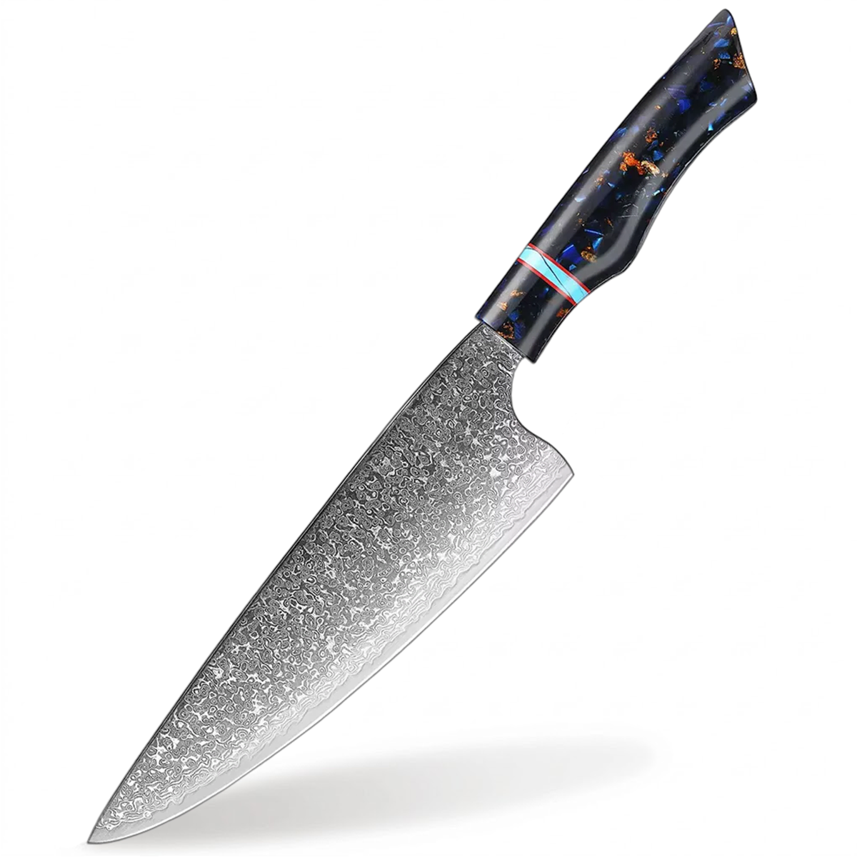 8 Inch Butcher Knife With Turquoise Embellishment