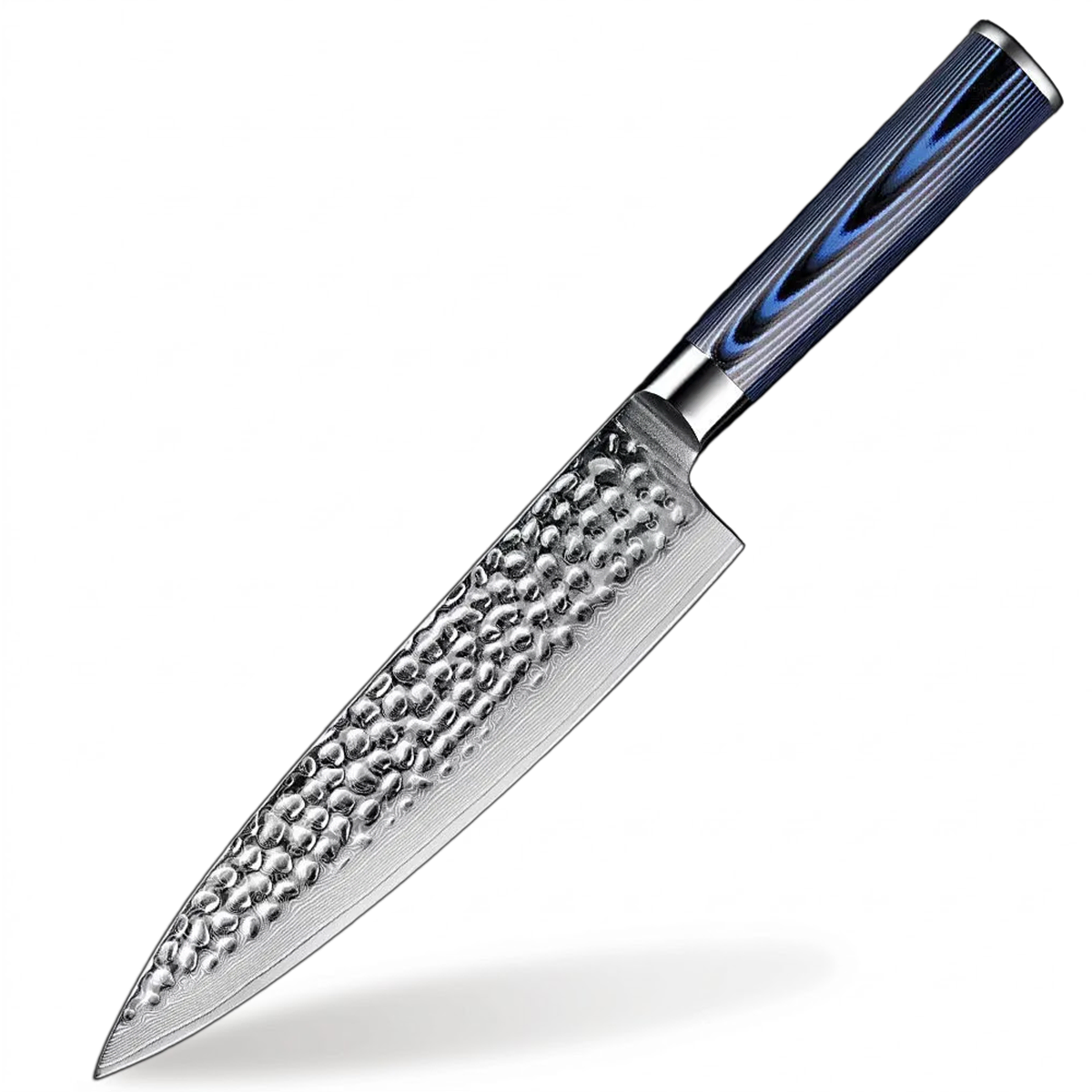 8 Inch Chef Knife with a beautiful wood blue handle