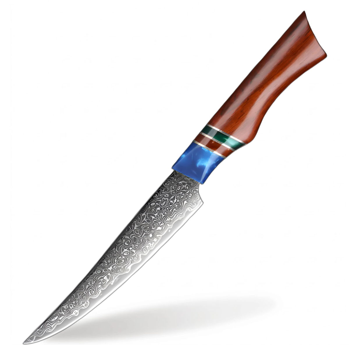 5 Inch Utility Knife With Sandalwood And Resin Handle