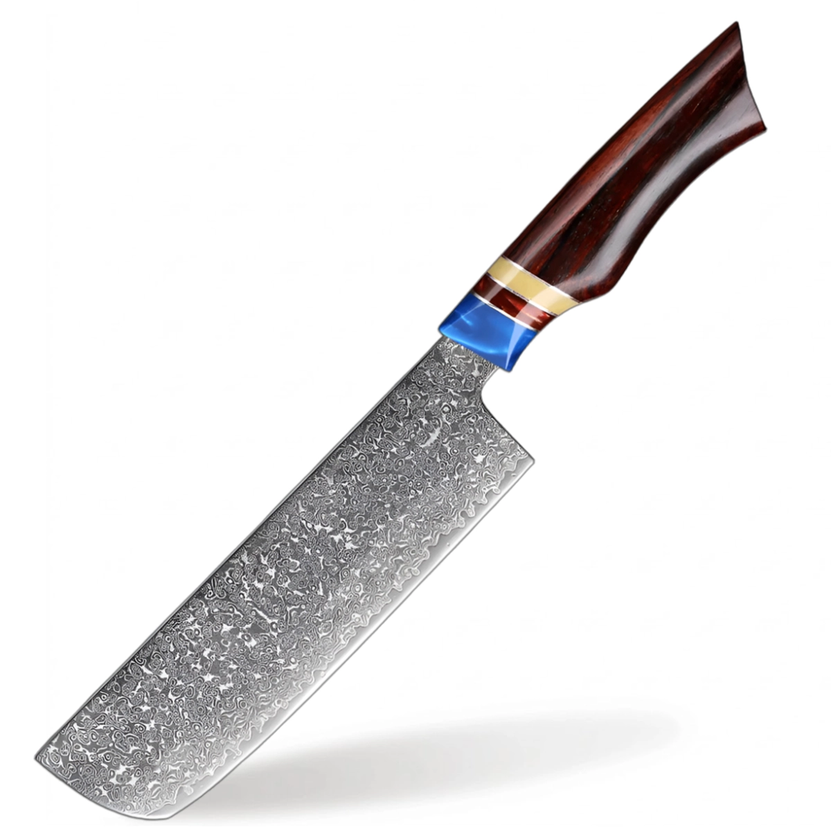 7 Inch Nakiri Knife With Sandalwood And Resin Handle