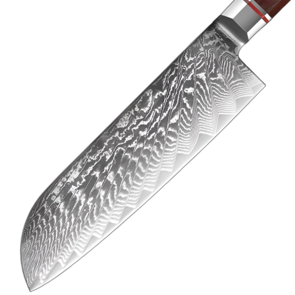 Premium 7 Piece Damascus Steel Knife Set with Rosewood Handle