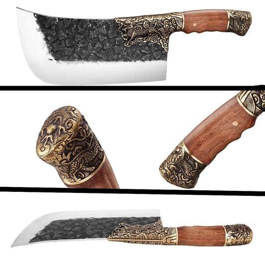 8 Inch Handmade Forged High Carbon Steel Butcher Knife