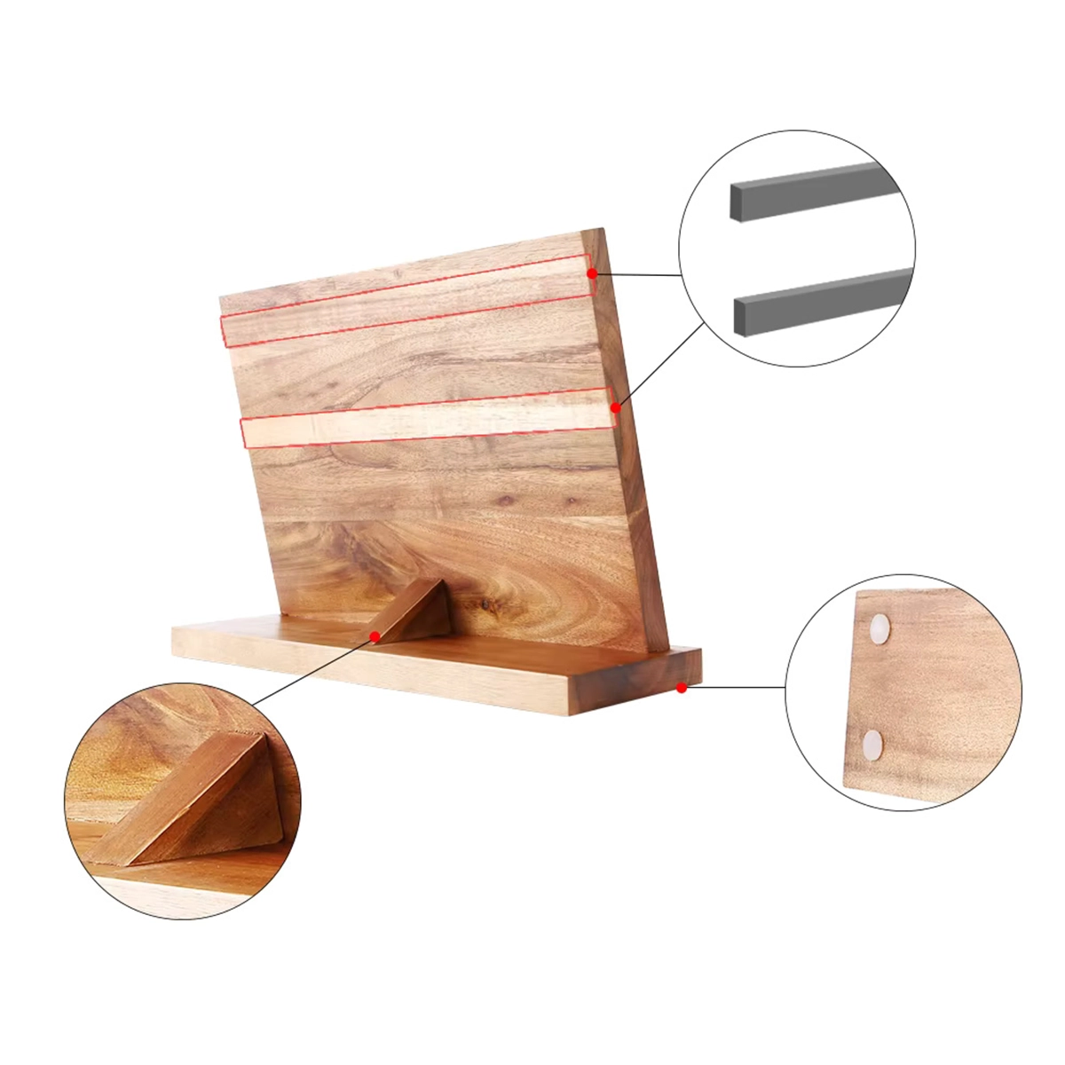Magnetic Knife Holder with Powerful Double-Sided Rack