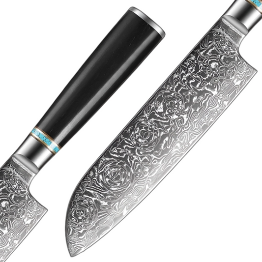 Premium VG10 Forged Damascus Kitchen Knives Set