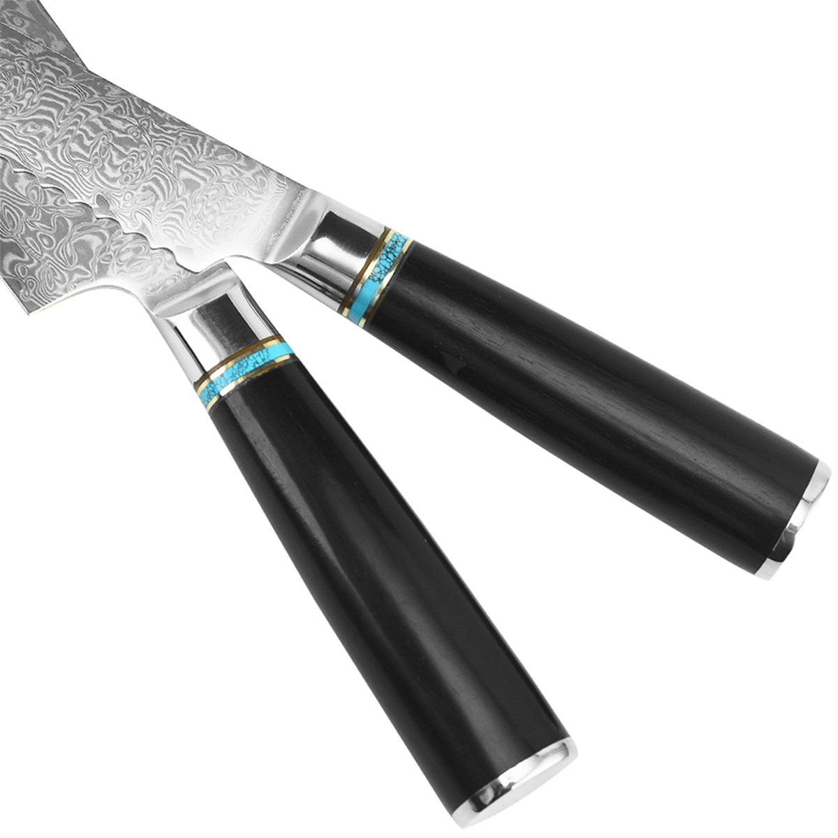 Premium VG10 Forged Damascus Kitchen Knives Set