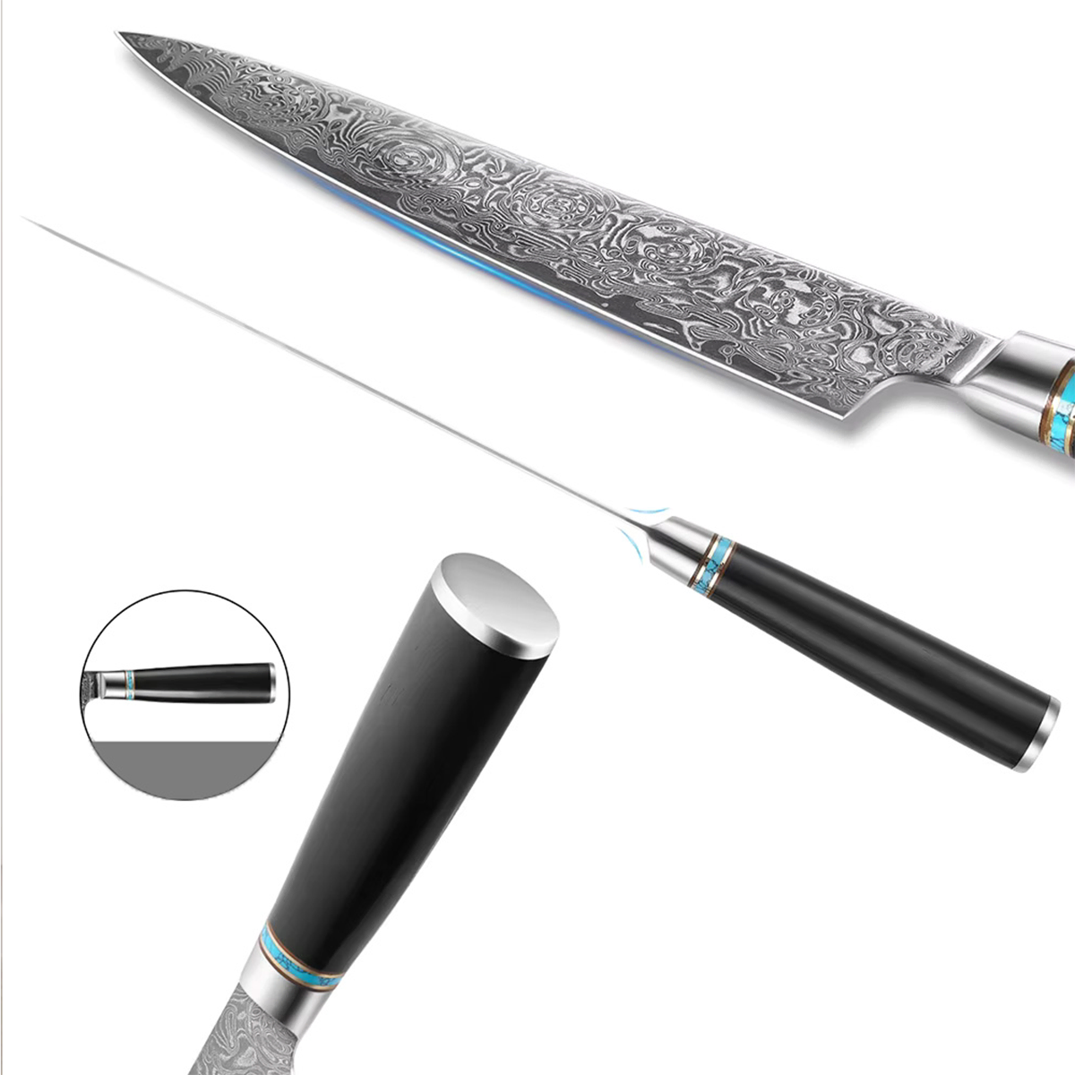Premium VG10 Forged Damascus Kitchen Knives Set