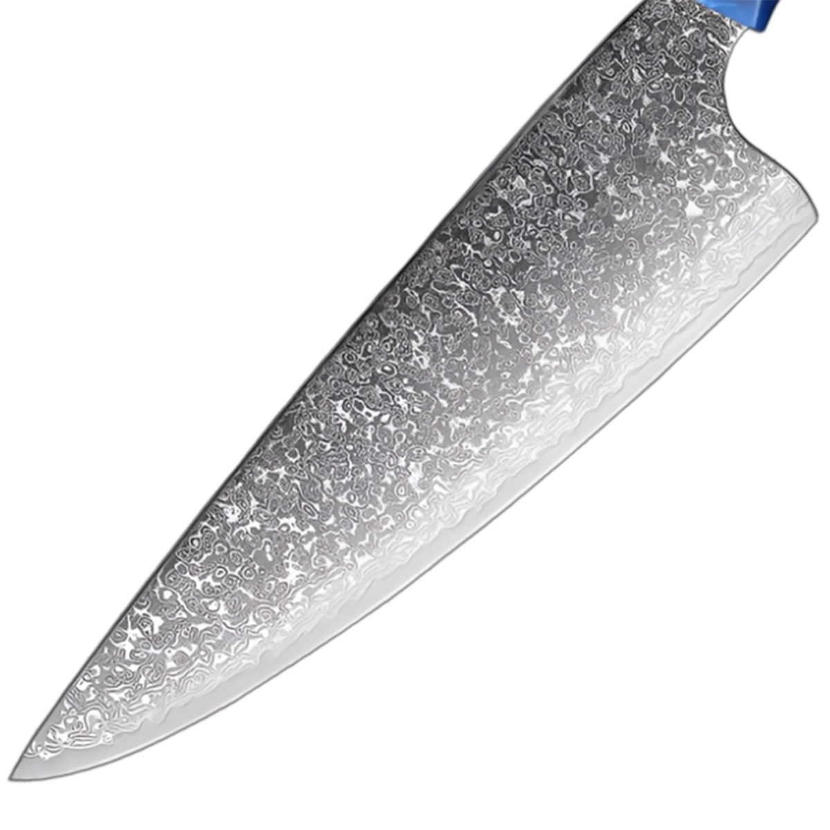 8 Inch Damacus Butcher Knife With Resin And Sandalwood Handle