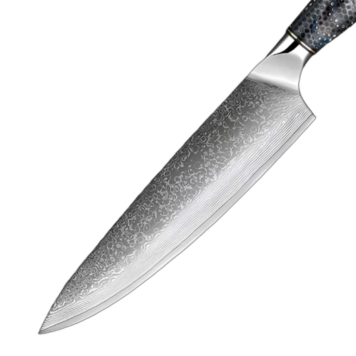 8 Inch Damascus Steel Chef Knife with Resin Honeycomb Handle