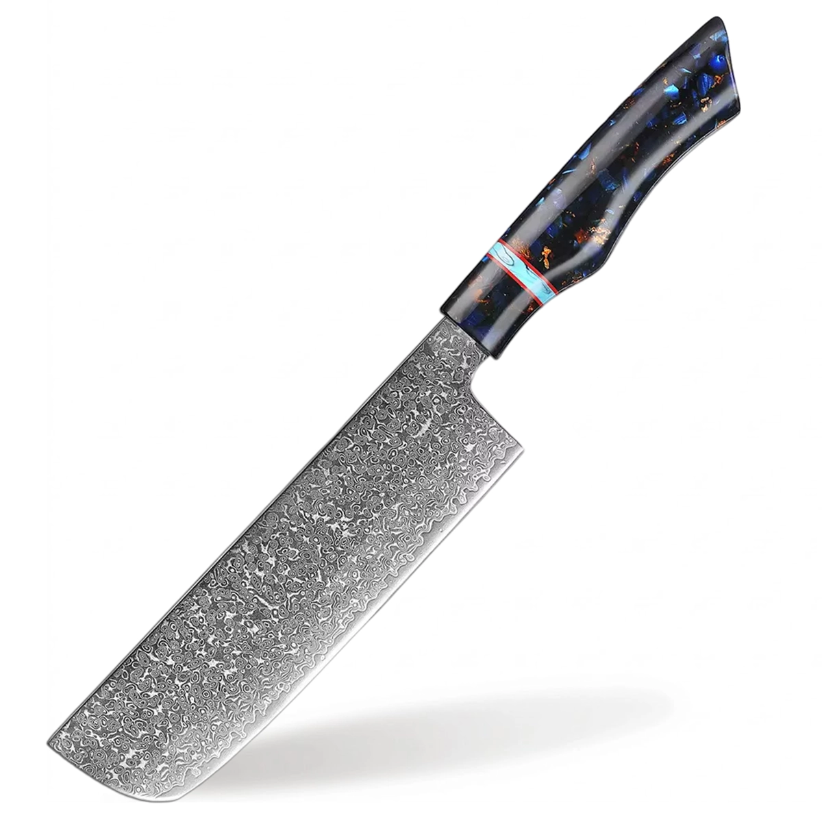 7 Inch Damascus Nakiri Knife 67 Layer VG10 Steel, Razor Sharp Blade