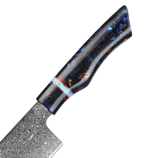 7 Inch Damascus Nakiri Knife 67 Layer VG10 Steel, Razor Sharp Blade
