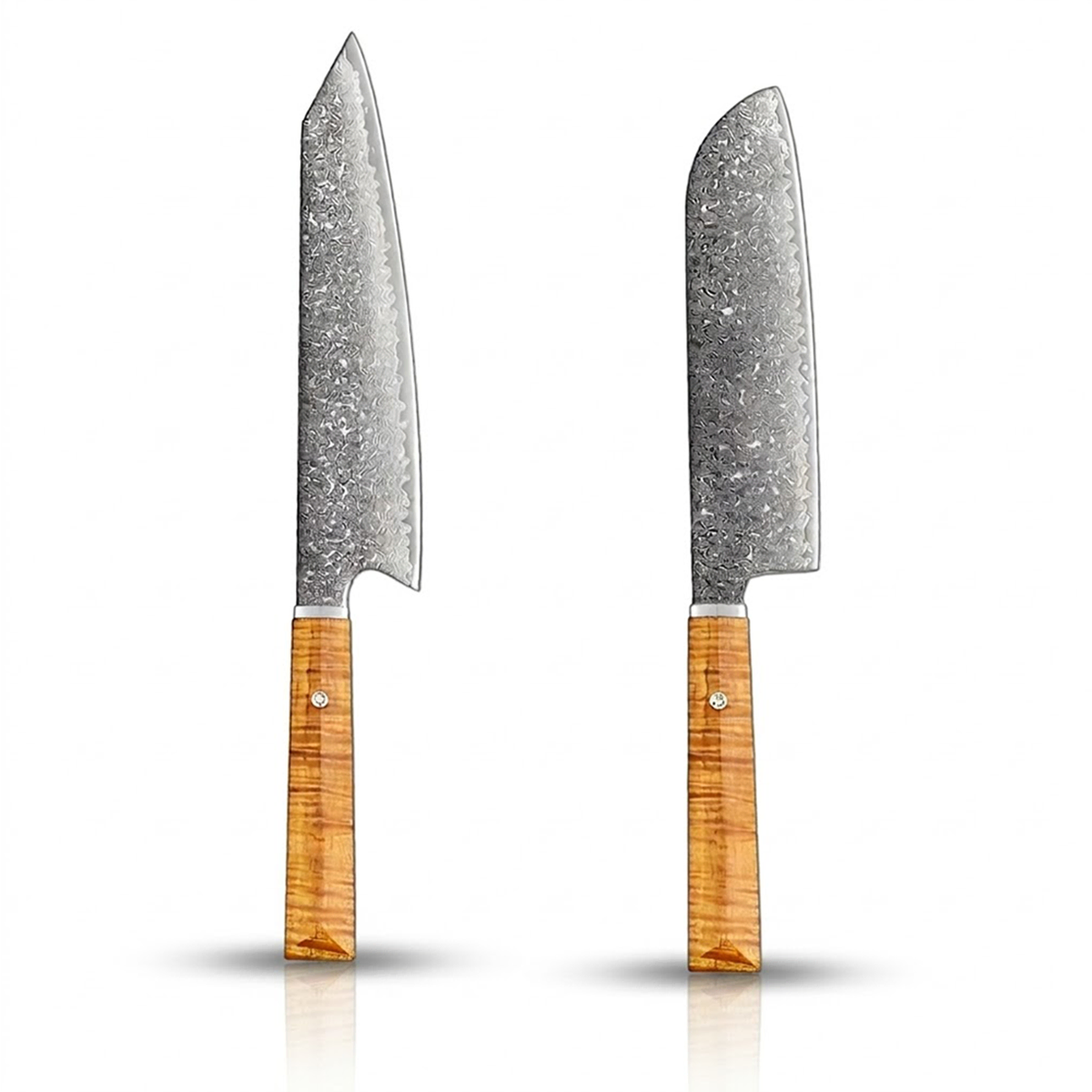 8 Inch Damascus Kiritsuke Knife With Premium Cedarwood Handle