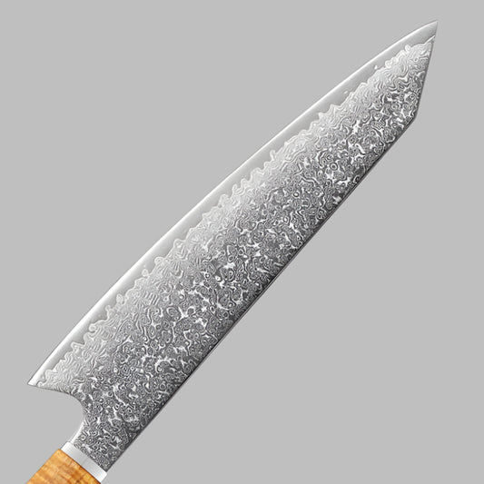 8 Inch Damascus Kiritsuke Knife With Premium Cedarwood Handle
