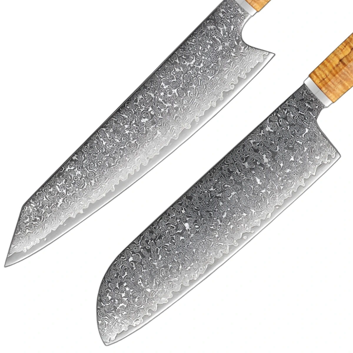 8 Inch Damascus Kiritsuke Knife With Premium Cedarwood Handle