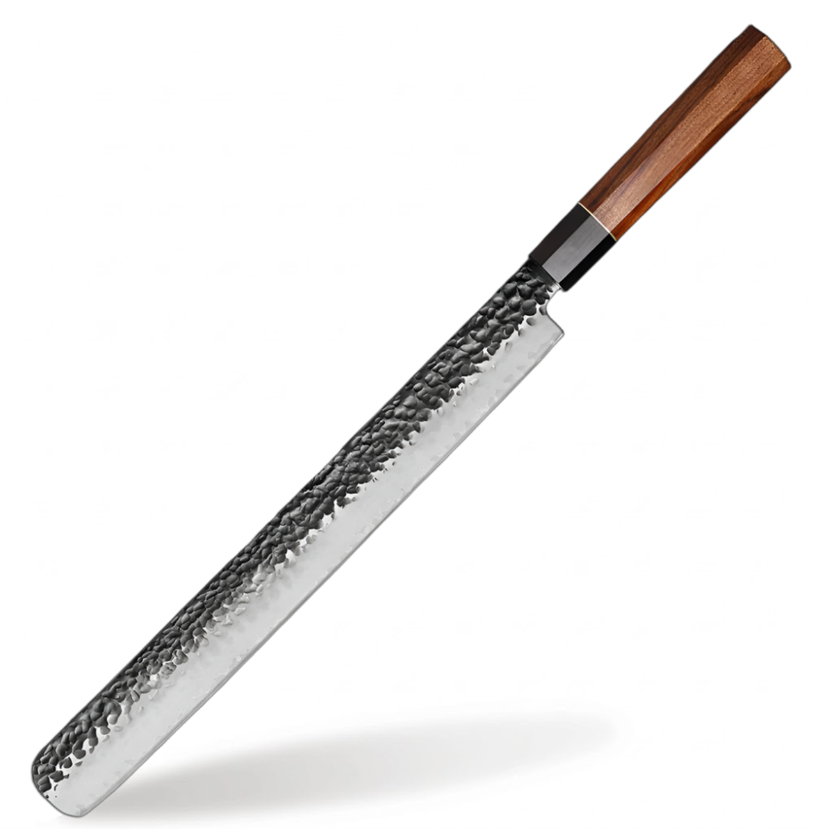 12 Inch High Carbon Brisket Knife with African Rosewood Handle
