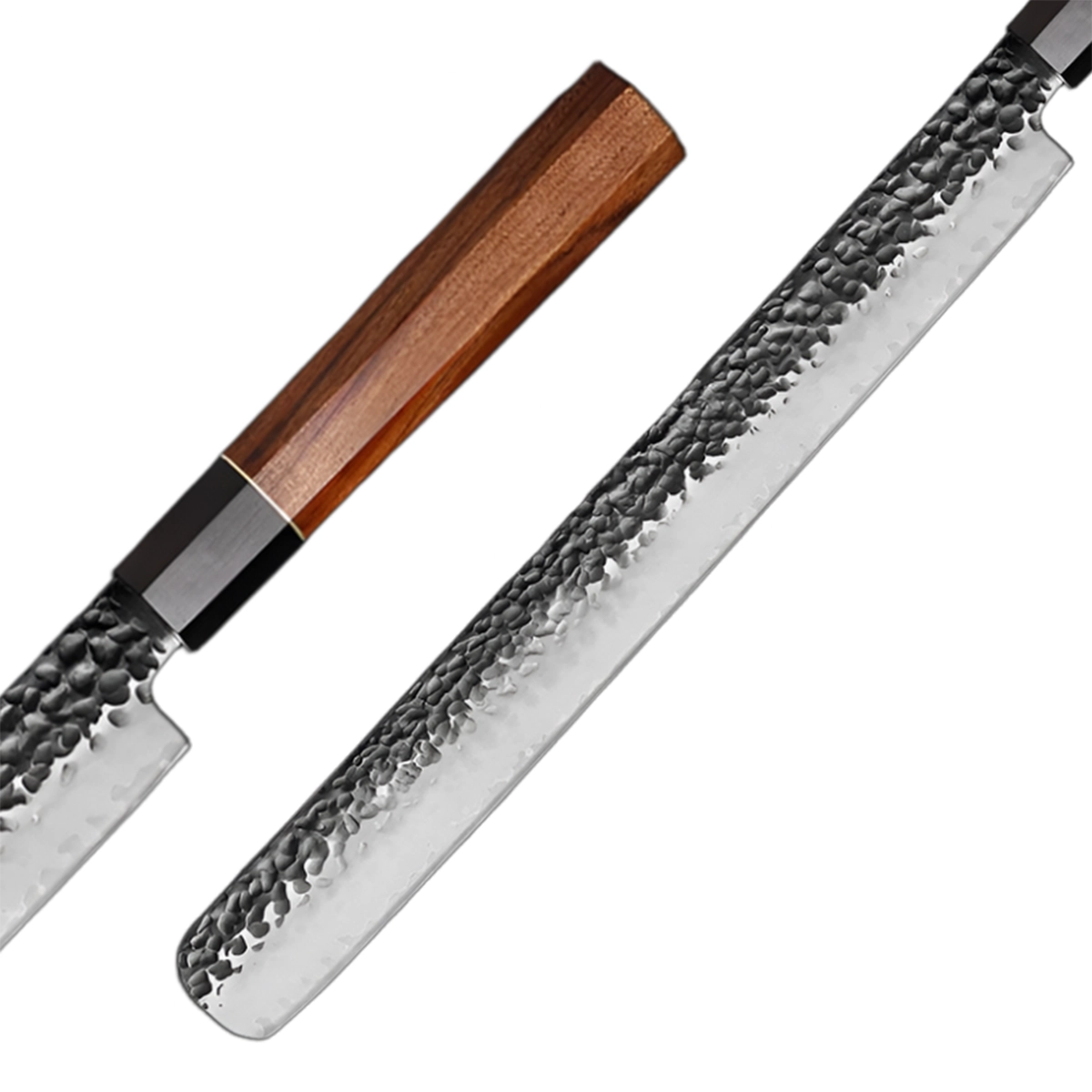 12 Inch High Carbon Brisket Knife with African Rosewood Handle