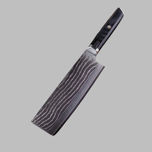 7 Inch Damascus Steel Nakiri Knife with G10 Handle