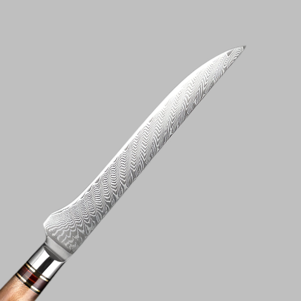 6 Inch Boning Knife Damascus Steel Blade & Resin Wood Handle