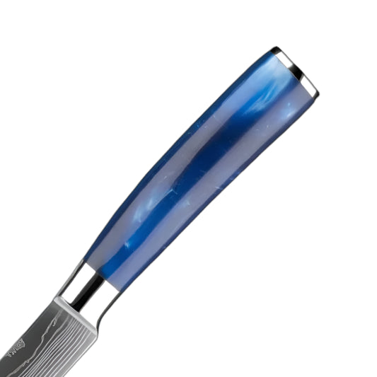 5 Inch Professional Utility Knife with Blue Resin Handle