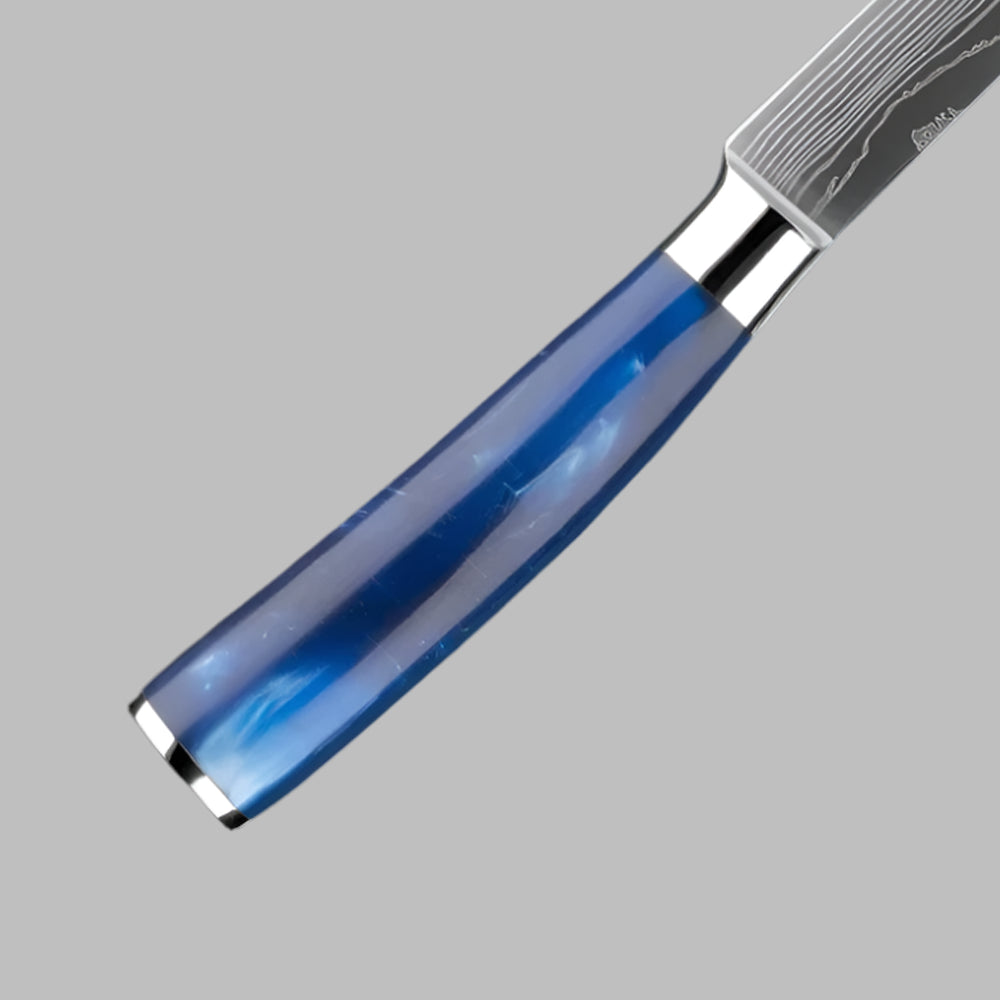 5 Inch Professional Utility Knife with Blue Resin Handle