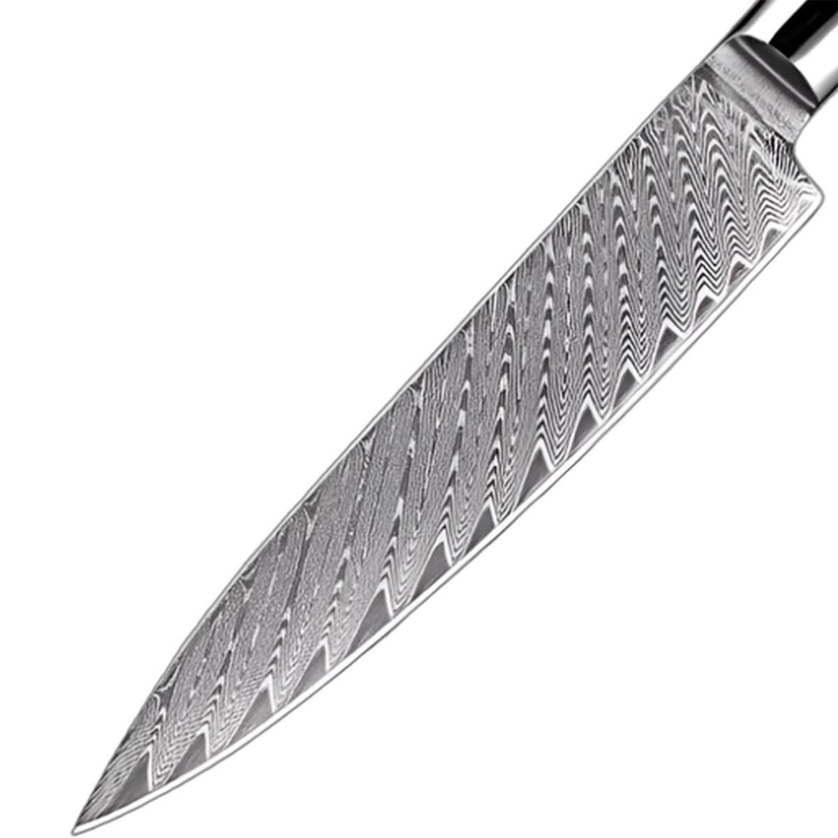 5 Inch Versatile Damascus Utility Kitchen Knife With Red Resin Handle
