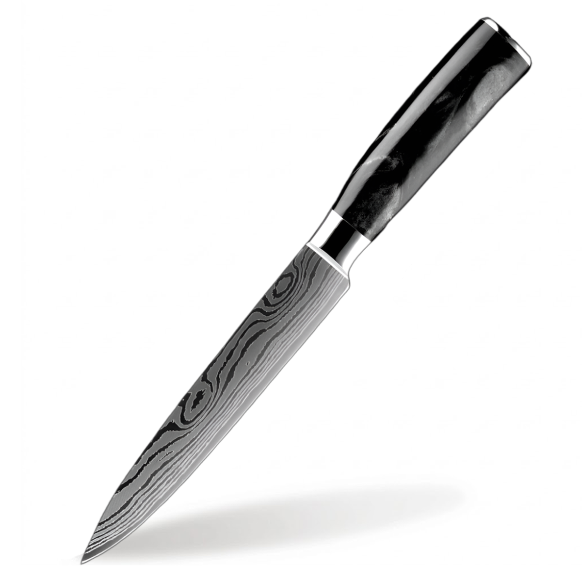 5 Inch Paring Knife Ultra Sharp with Black Resin Handle