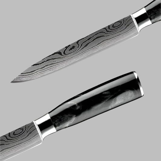 5 Inch Paring Knife Ultra Sharp with Black Resin Handle