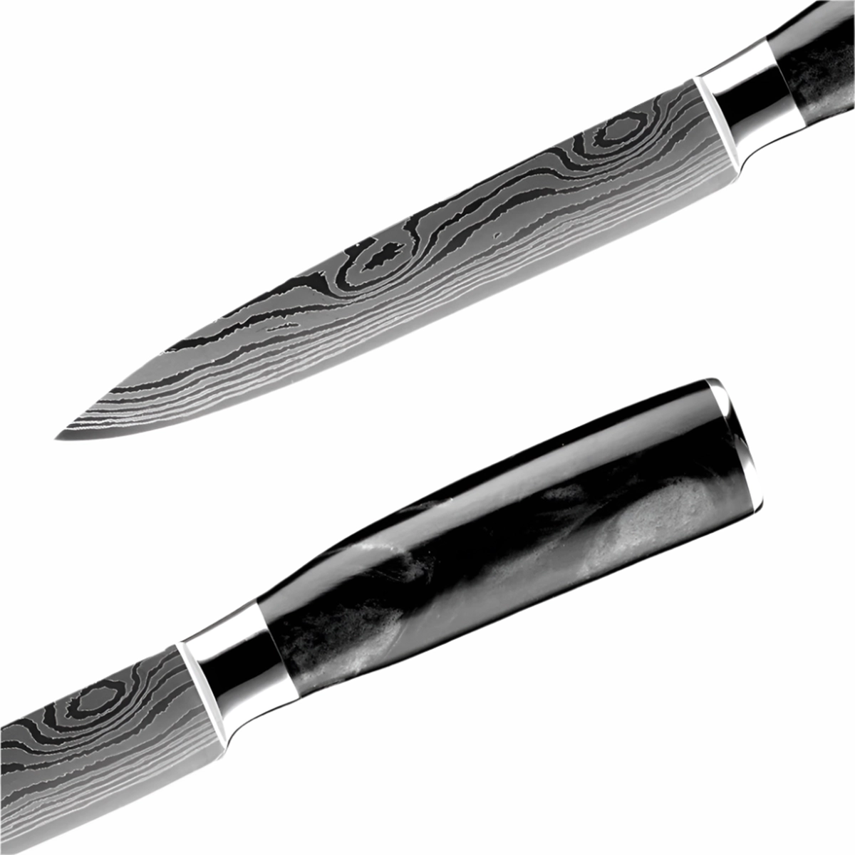 5 Inch Paring Knife Ultra Sharp with Black Resin Handle