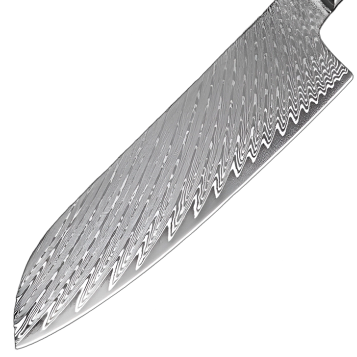 Damascus Steel Knife Set with Coloured Black Resin Handle