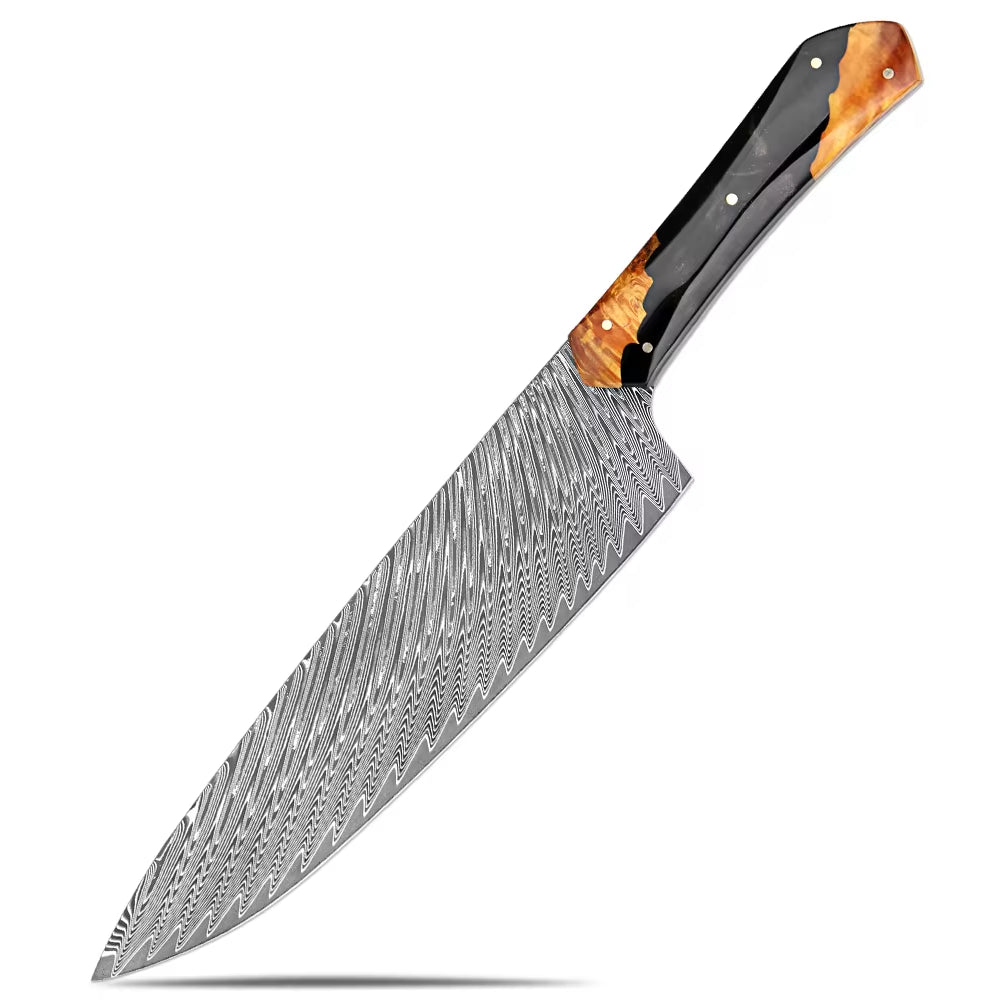 8 Inch Chef Knife With Full Tang Ergonomic Handle - Sharp Blades