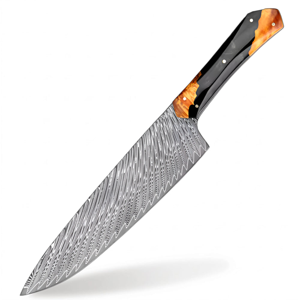 8 Inch Chef Knife With Full Tang Ergonomic Handle - Sharp Blades