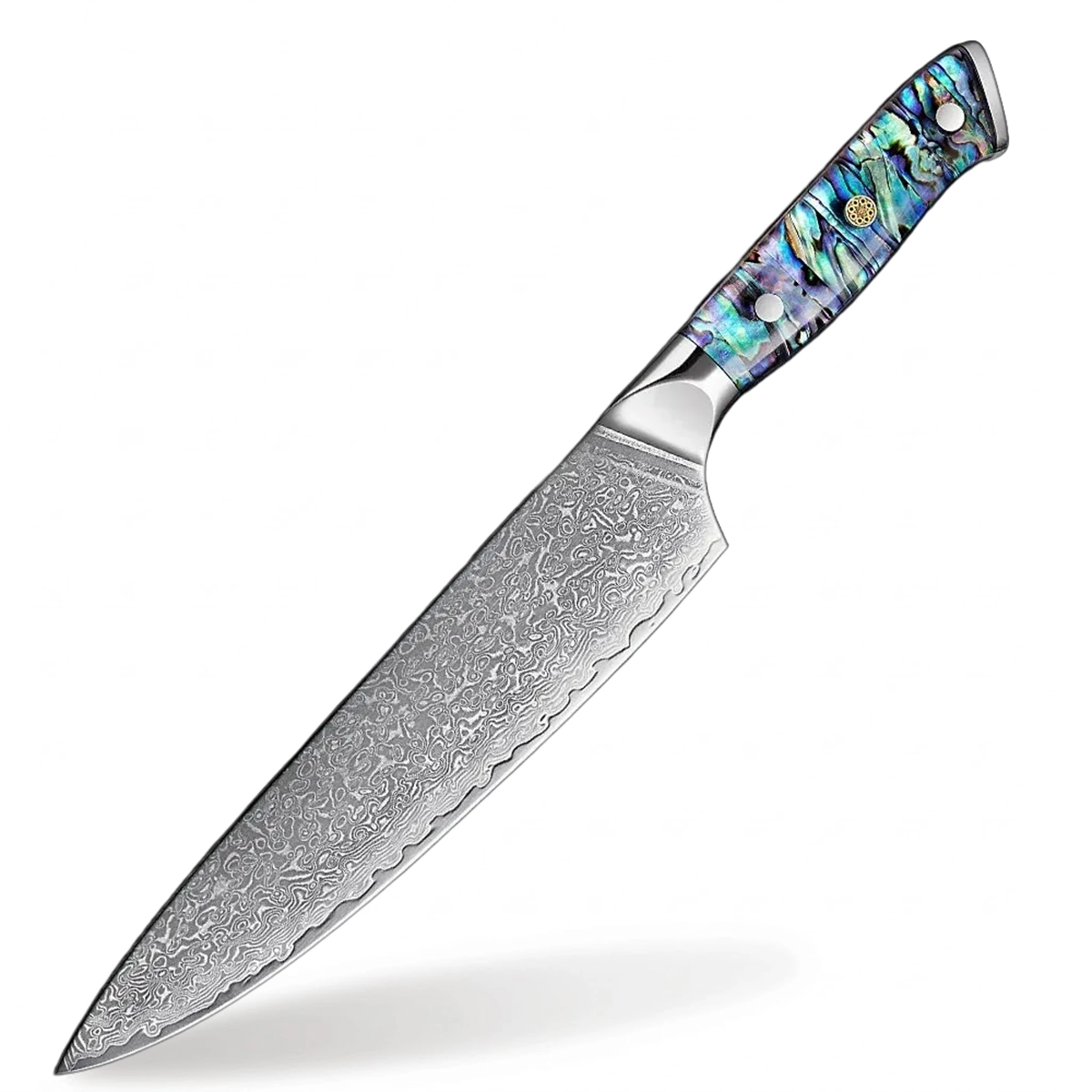 Damascus Steel 8 Inch chef knife with with Abalone Handle
