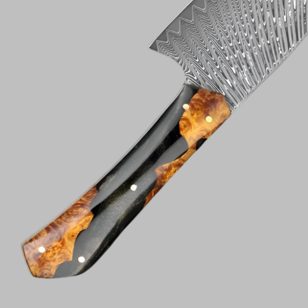 8 Inch Damascus Chef's Knife 67 Layer Steel Blade with Ergonomic Handle