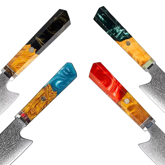 8 Inch Damascus Kiritsuke High Carbon Steel Knife Professional Kitchen Tool