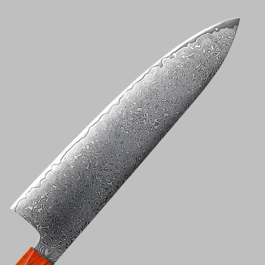 8 Inch Chef Knife with Ergonomic Shadow Wood and Sandalwood Handle