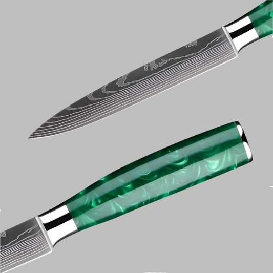 5 Inch Damascus Steel Utility Knife Precision Kitchen Tool