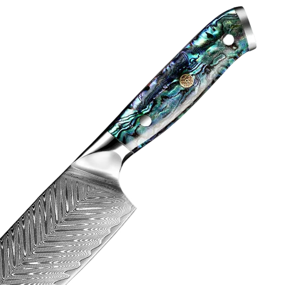 Decorative knife with a detailed handle on a white background