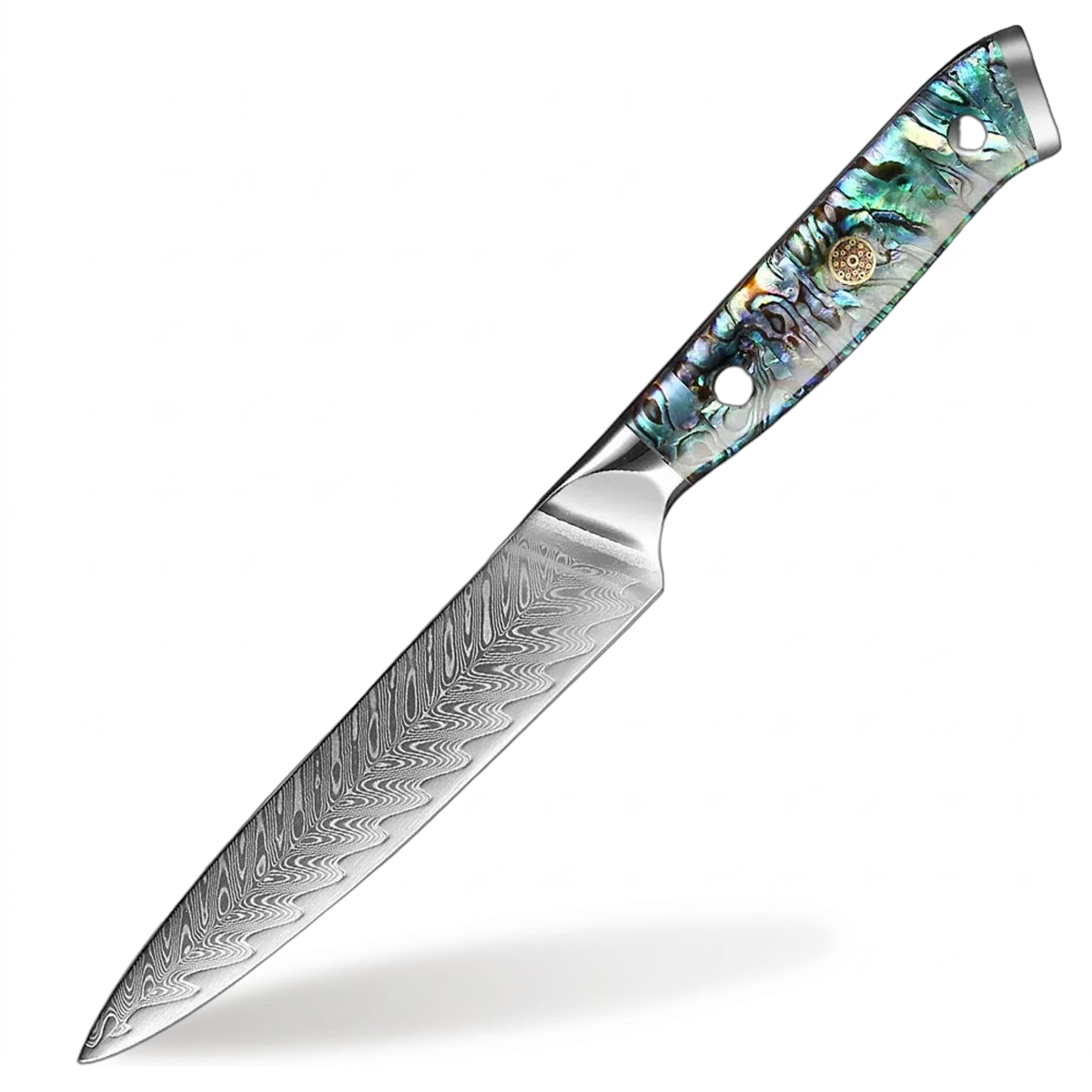 Decorative knife with a colorful handle on a white background