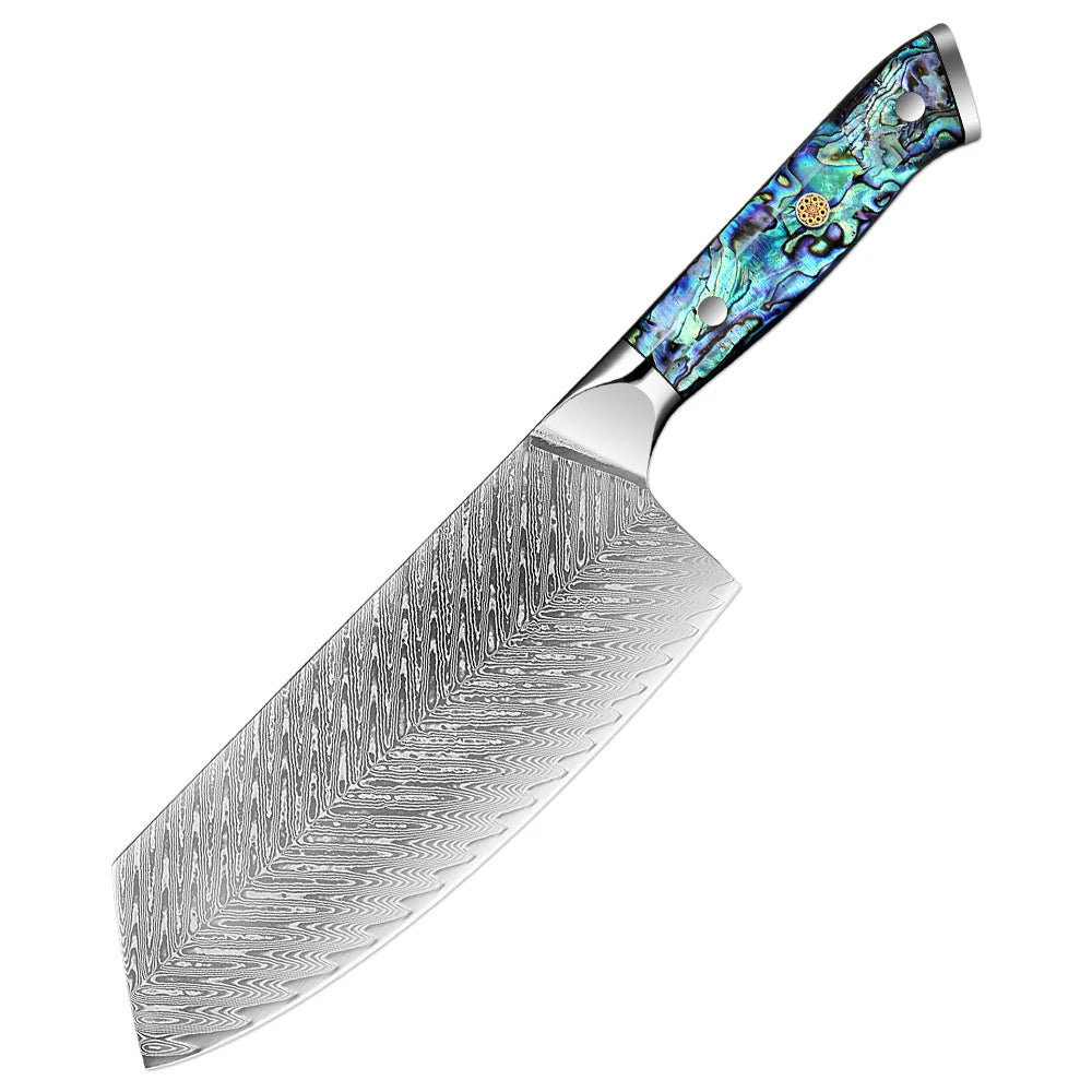 Decorative knife with a colorful handle on a white background