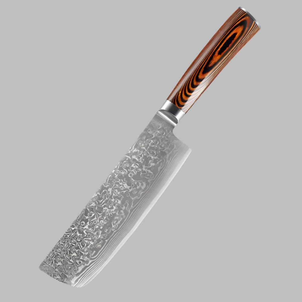 7 inch nakiri knife 67 layer Damascus Steel Knife With Wood Handle