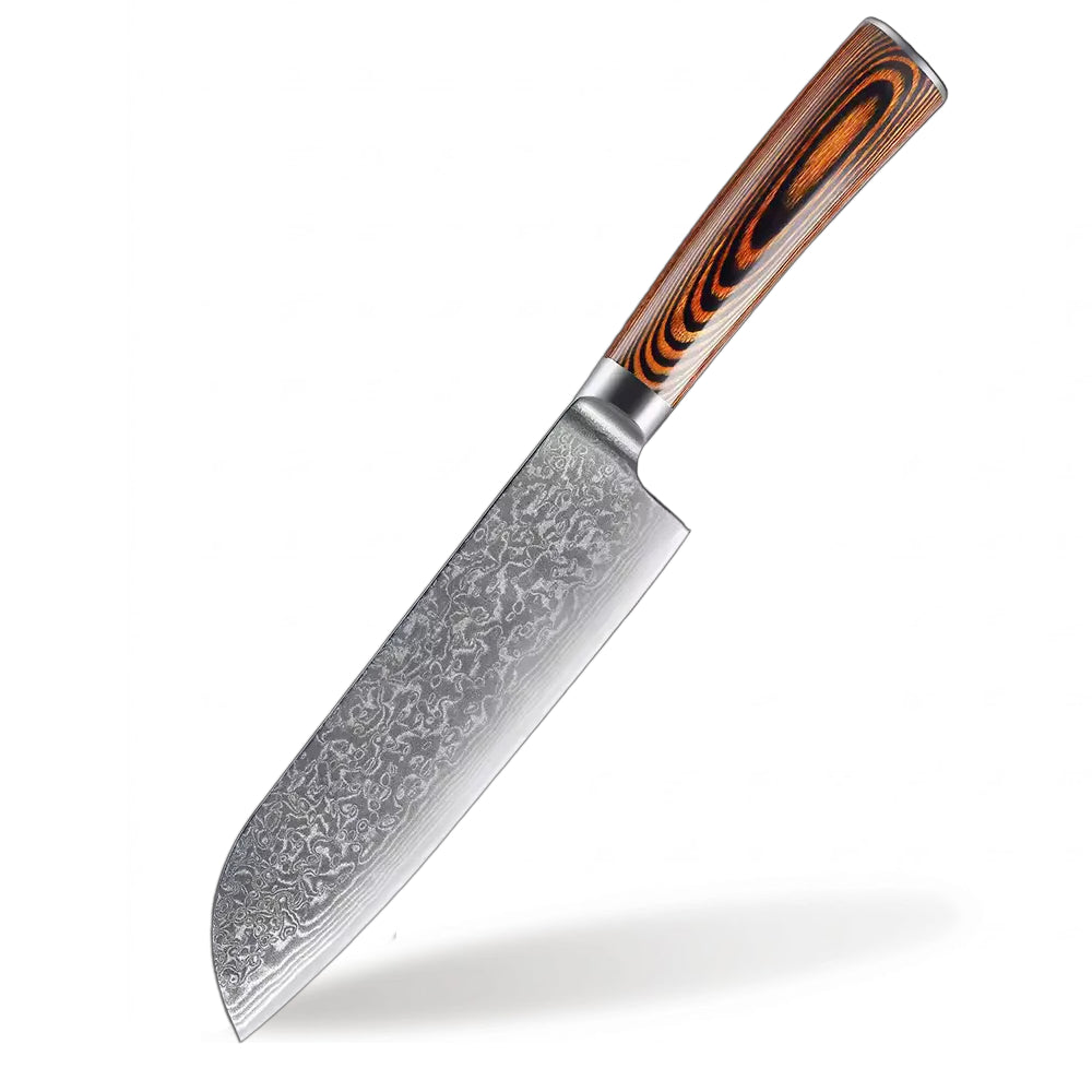 7 inch santoku knife 67 layer Damascus Steel Knife With Wood Handle