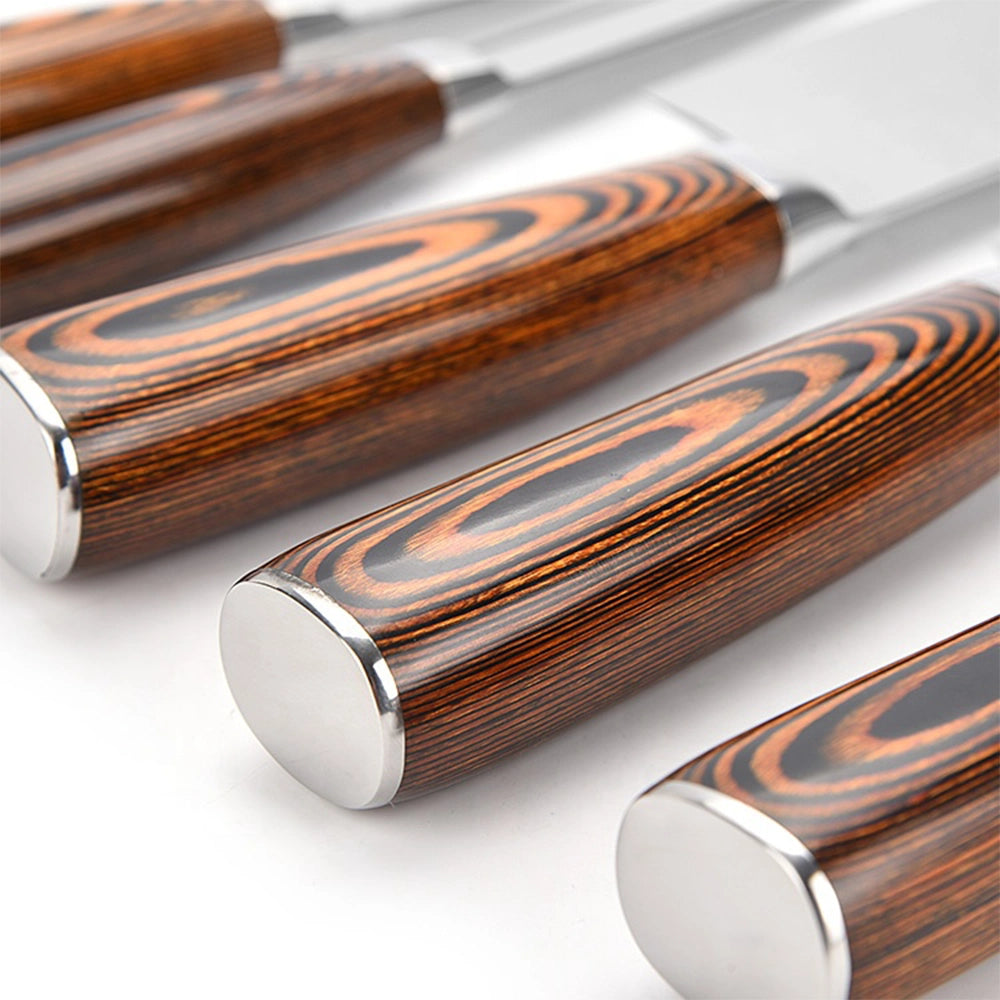 67 layer Damascus Steel Knife Set With Wood Handle