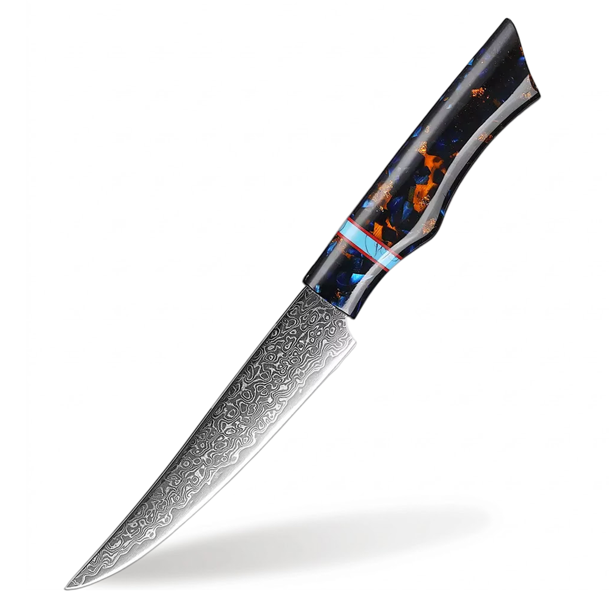 5 Inch Utility Knife With Turquoise Embellishment