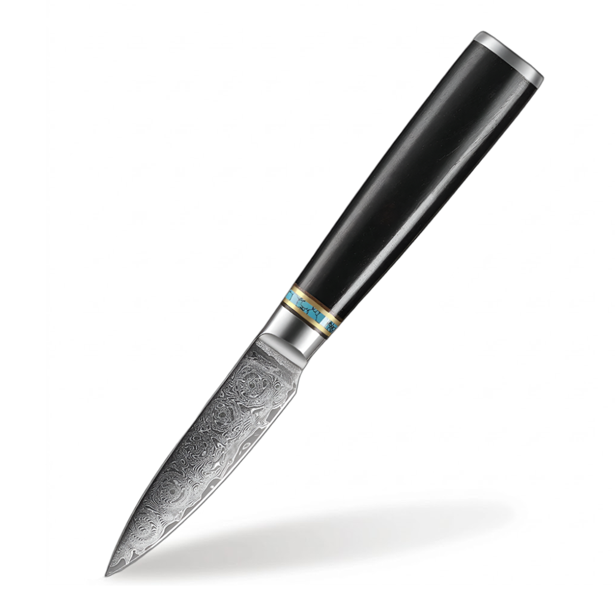 3.5 Inch Paring Knife Premium VG10 Forged Damascus with ebony wood handle