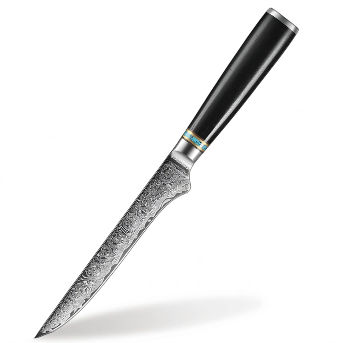 6 Inch Boning Knife Premium VG10 Forged Damascus with ebony wood handle