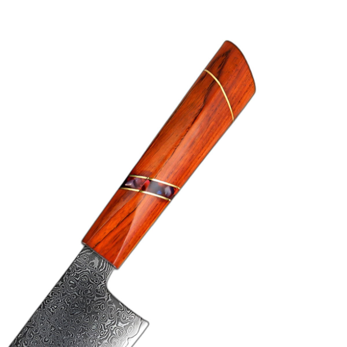 8 Inch Chef Knife with Ergonomic Shadow Wood and Sandalwood Handle