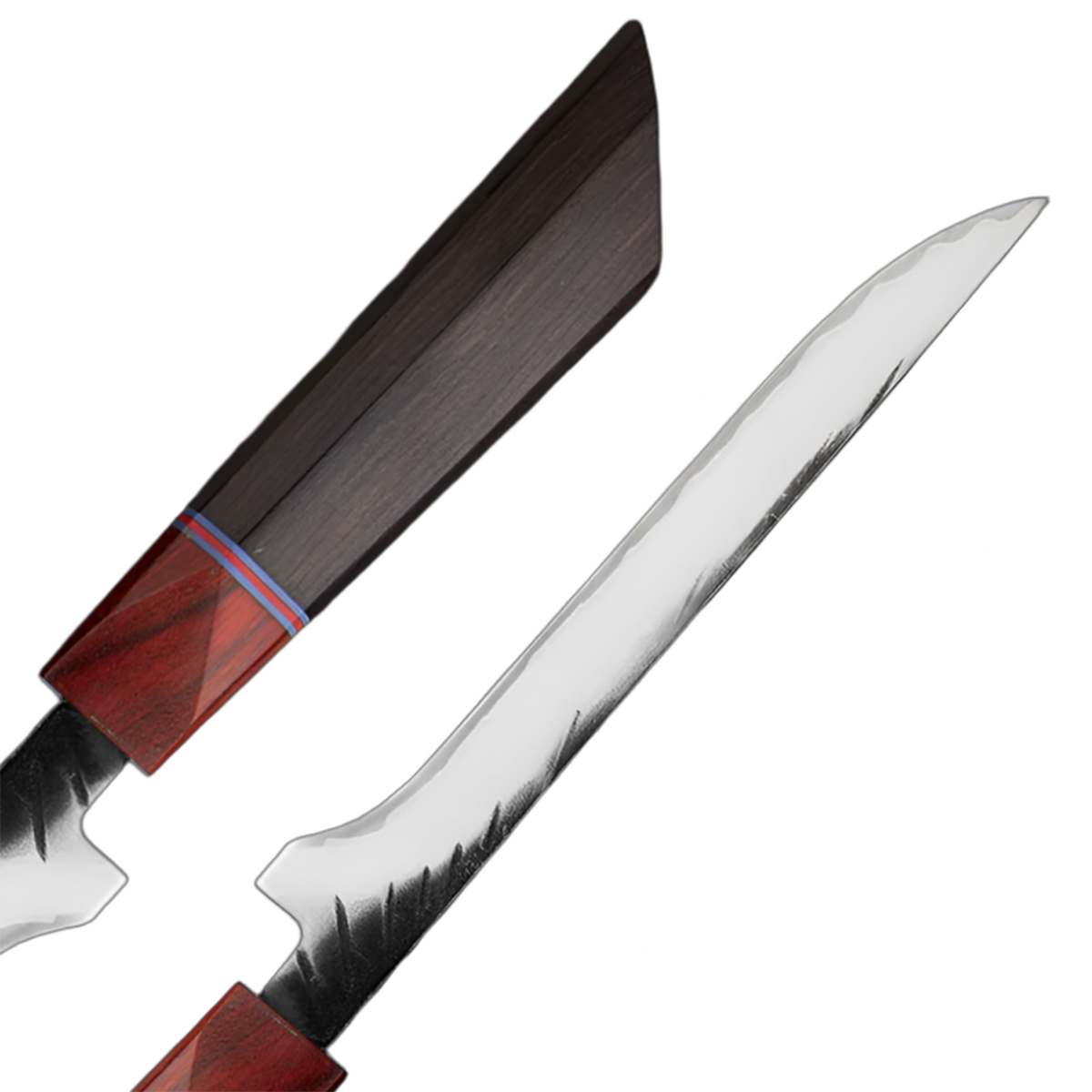 6 Inch Boning Knife Three Layer Composite Steel with Ebony Handle