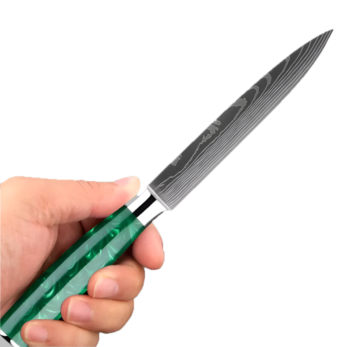 5 Inch Damascus Steel Utility Knife Precision Kitchen Tool