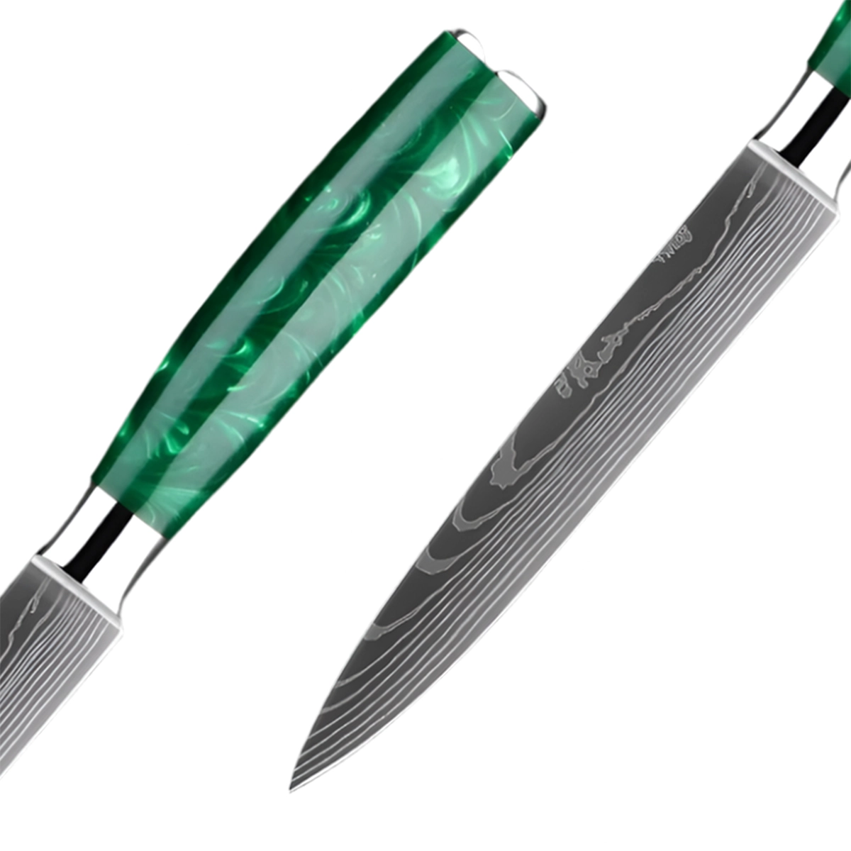 5 Inch Damascus Steel Utility Knife Precision Kitchen Tool